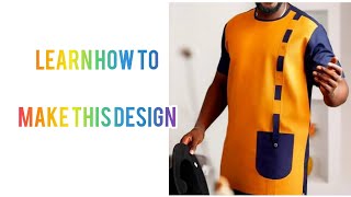 How to make trendy senator design for men kaftan with pocket [upl. by Woolcott]