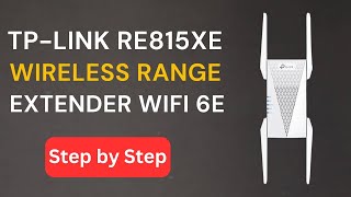 TP Link RE815XE Wireless Range Extender WiFi 6E [upl. by Neellok]