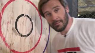 Vikings  Axe Throwing with Clive Standen [upl. by Astor]