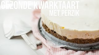 RECEPT Gezonde kwarktaart met perzik  OhMyFoodness [upl. by Bahr]