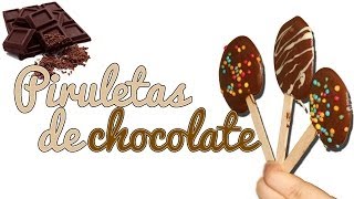 Piruletas de chocolate caseras  Dulces DIY Manualidades Fáciles [upl. by Dagney331]