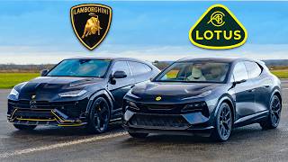 900hp Lotus Eletre R v Lambo Urus DRAG RACE [upl. by Amand974]