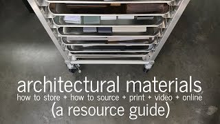 How I Store Architectural Materials [upl. by Ogdan]