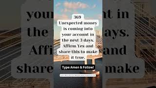 369 Manifestation Attract Unexpected Wealth in 3 Days – Affirm amp Share for Abundance affirmations [upl. by Joses207]