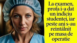 La examen profa ia dat un indiciu studentei iar peste ani sau reîntâlnit pe masa de operație [upl. by Nilrev]