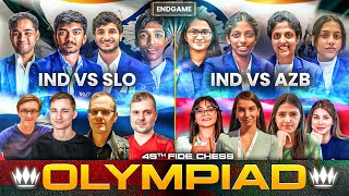 Chess Olympiad 2024 Final Round  India vs Slovenia Open India vs Azerbaijan Women [upl. by Zitvaa954]