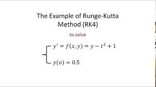 The Example of RungeKutta Method [upl. by Waiter]