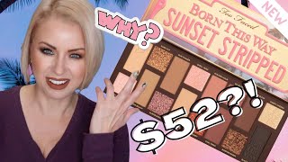 Too Faced BORN THIS WAY SUNSET STRIPPED PALETTE REVIEW  DUPE  3 Looks  Steffs Beauty Stash [upl. by Hebe]