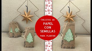 Tutorial para hacer tarjetas de papel reciclado con semillas para plantar [upl. by Sassan]