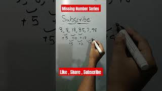 Missing Number Series 🔥 missingnumber competitive bankpo ssccgl chsl trendingshorts [upl. by Sivar]