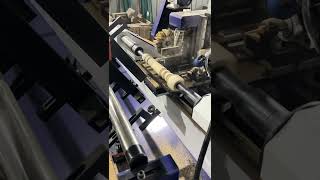 Four function automatic CNC woodworking lathe can process complex wooden table legs in one go cnc [upl. by Eibbor686]