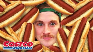 I Ate Nothing But The Costco Hot Dog Meal for 1 Week [upl. by Orlan527]