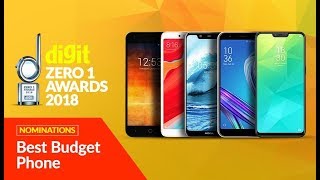 Best Budget Smartphones Zero1 Awards 2018 Nominations  Digitin [upl. by Ecnerret]