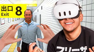 TRAPPED IN A HALLWAY on Exit 8 using a VR Treadmill 🏃‍♂️🥽 [upl. by Underwood836]