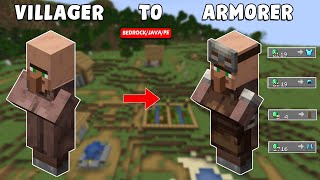 How to Make an ARMORER Villager in Minecraft  TUTORIAL Easy amp Quick [upl. by Chara]