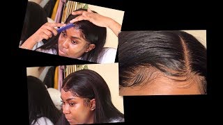 How to Lay Edges on Lace Frontal [upl. by Boot]