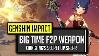 Best F2P Weapon For Xiangling BIG DAMAGE Craftable  Genshin Impact [upl. by Consuela9]