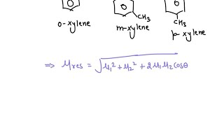 The electric dipole moment of methylbenzene toluene is 04 D Estimate the dipole moments… [upl. by Smith]