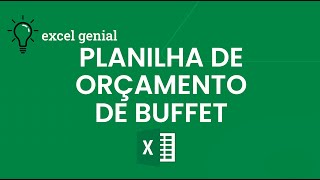 Planilha de Orçamento para BUFFET seus eventos LUCRATIVOS [upl. by Einahc]