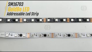 12V 24V SM16703 Addressable RGB Led Strip Introduction [upl. by Kared]