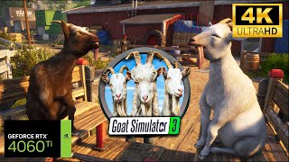 Goat Simulator 3  😱😱 l 4k Ultra RTX 4060 gameplay videogoatsimulator3goatfarming goatsimulator [upl. by Daniell669]