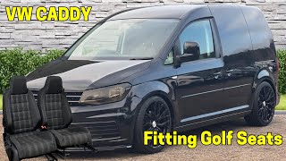 Fitting Golf Seats To A Caddy 2k VW How To Fit [upl. by Pavlish]