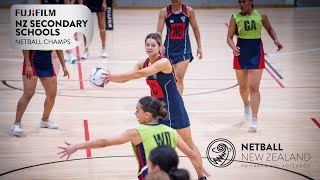 NZ Secondary Schools Netball Champs  Pool B  Manukura vs Napier Girls High School [upl. by Ellerrad]