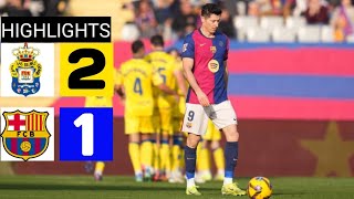 BARCELONA VS LAS PALMAS 1–2 GOAL HIGHLIGHT LALIGA SEASON 2024 [upl. by Cleres]