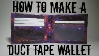 How to Make a Duct Tape Wallet for Beginners BiFold EASY [upl. by Alleuqcaj]