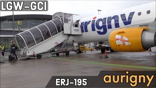 TRIP REPORT  Aurigny  London Gatwick to Guernsey  Embraer E195 [upl. by Bartram480]