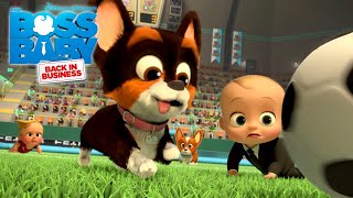 The Babies vs The Hot Dogs Soccer Game  THE BOSS BABY BACK IN BUSINESS  NETFLIX [upl. by Amarette3]