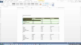 Word 2013 Formatting Tables The TableFormat Tab [upl. by Edivad654]