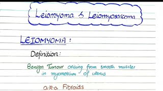 Leiomyoma and Leiomyosarcoma  Pathology [upl. by Akenal]