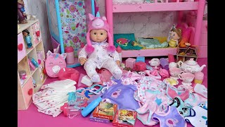 NURSERY REVEAL  NEW BABY DOLLHOUSE ROOM CLOSET CLEANING TOUR [upl. by Leamhsi545]