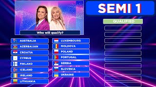 Eurovision 2024  Qualifying Prediction  Semifinal 1 [upl. by Yerbua]