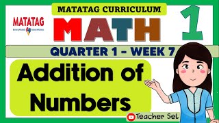 MATATAG MATH 1 GRADE 1 QUARTER 1 WEEK 7  ADDITION OF NUMBERS [upl. by Lebasi944]