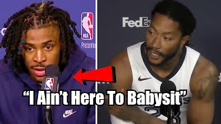 Derrick Rose MESSAGE TO Ja Morant quotIm Not Here To Babysitquot [upl. by Lleksah]