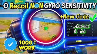 PUBG MOBILE BEST NON GYRO SENSITIVITY 🔥 [upl. by Annayrb]