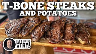 TBone Steak and Potatoes  Blackstone Griddles [upl. by Eceeryt598]