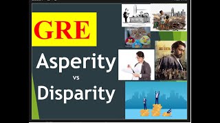 ASPERITY Meaning  DISPARITY Meaning  confusing GRE words with images  gre vocabulary [upl. by Morry]