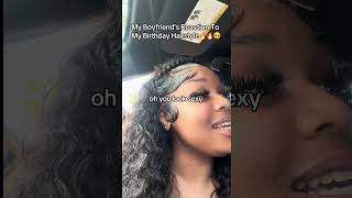 Reactions to my birthday hairstyle love🥳🔥😩 hairinfluencer hairstyle wig hairstyles wiginstall [upl. by Ettenaej187]