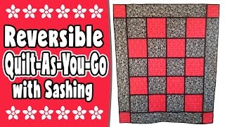 QUILT AS YOU GO WITH SASHING Tutorial [upl. by Siurad]