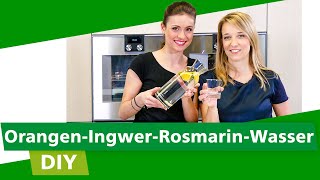 Infused Water Rezepte Orange Ingwer Rosmarin [upl. by Anthiathia247]