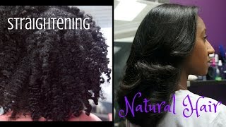 How I Straighten Natural Hair [upl. by Ahsirpac]