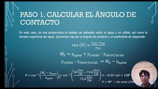 Trabajo de adhesión y cohesión Extensión de una fase líquida sobre otra superficie [upl. by Winograd]