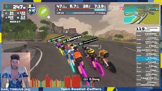 Zwift  Triathlonvänners Vinterfajten Race 4 [upl. by Nwahsear]