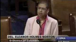 Delegate Holmes Norton DC Voting Rights Act [upl. by Nner893]