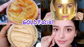 Gold Facial at Home  Get Fair amp Wrinkle Free Skin After 20 Skin [upl. by Inacana494]