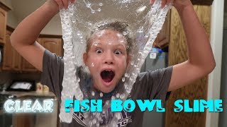 CLEAR FISH BOWL SLIME The BEST Crunchy Slime Recipe [upl. by Charron]