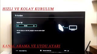 VESTEL TV LERDE İLK KURULUM UYDU AYARI VE KANAL ARAMA [upl. by Namya]